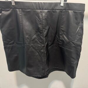 Maurices Black Faux Leather Skirt